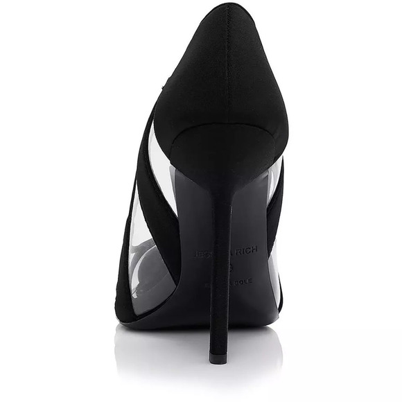 Jessica Rich Womens Slip On Pointed Toe Padded Insole Pumps ZAZA NOIR Black 40 - Picture 2 of 6